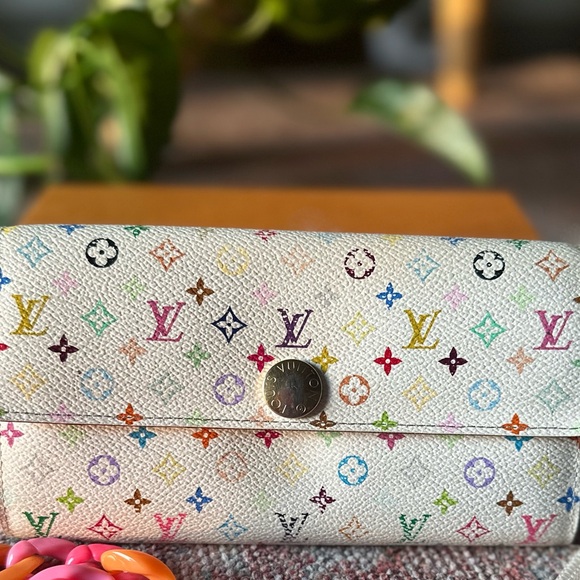 🚨Deal Alert Louis Vuitton Multicolor Sarah Long Wallet 💎Authentic - Picture 2 of 15